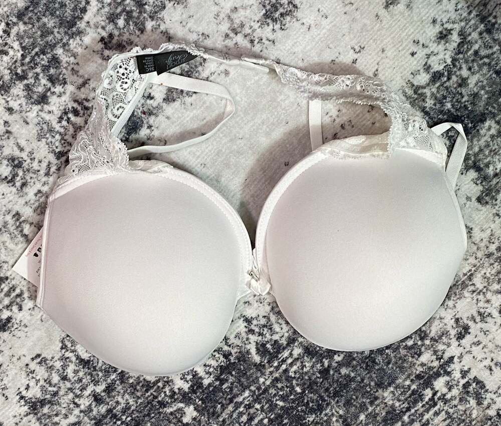 Women's White Lace Push-Up Bra 36C